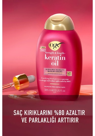 OGX Keratin Oil Kırılma Karşıtı Şampuan 385 ML + Saç Kremi 385 ML
