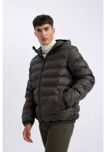 DeFacto Su İtici Şişme Mont Slim Fit Dar Kesim Kapüşonlu Fermuarlı Cepli D1185AX24WNKH153 DeFacto Su İtici Şişme Mont Slim Fit Dar Kesim Kapüşonlu Fermuarlı Cepli D1185AX24WNKH153