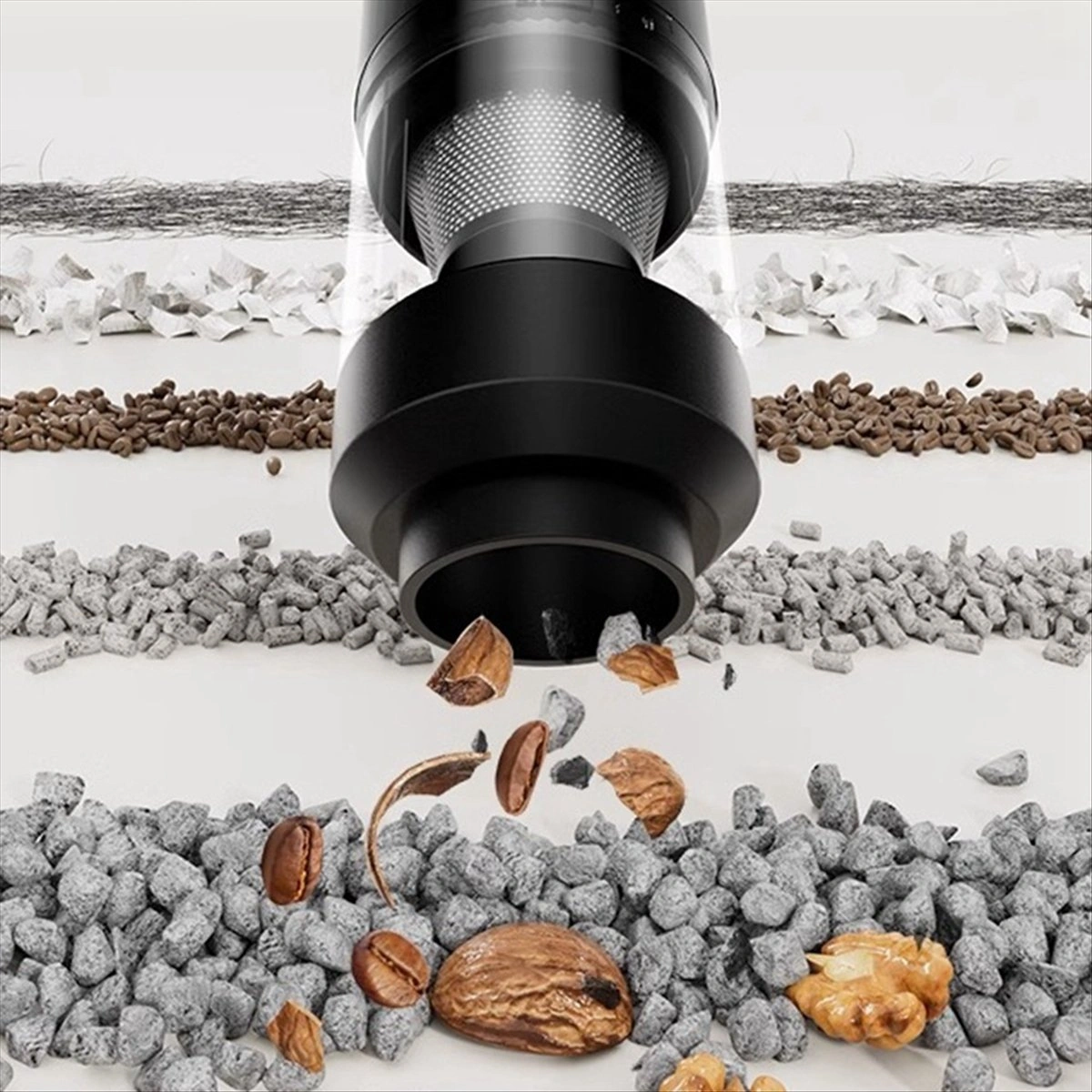 Amigaelegant Kablosuz Araba Elektrikli Süpürgesi Yüksek Emiş Üfleme Hava Çıkarma Beyaz