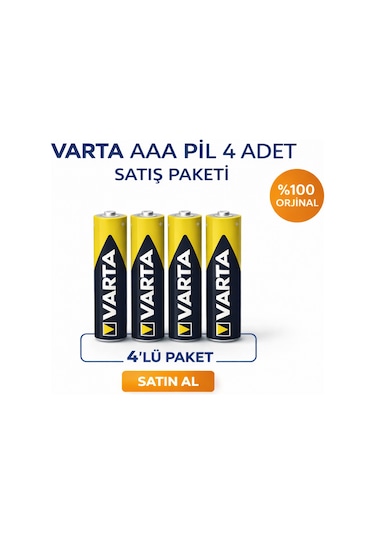 Varta Aaa İnce Kalem Pil 1.5v Super Heavy Duty R03 Çinko Karbon 2li 2 Paket