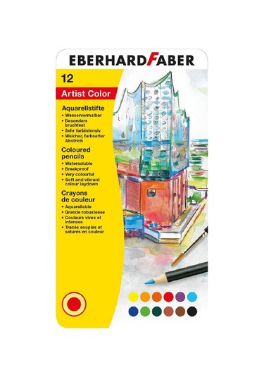Eberhard Faber Watercolour Pencil Artist 12 Li Ef-516013