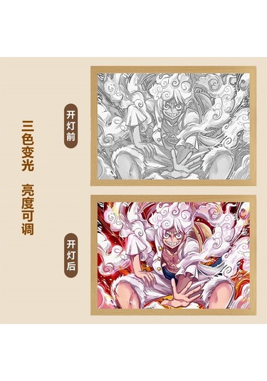 Karikatür One Piece Nika Luffy Gear 5 Işık Lambası Zoro Ace Hediye 5 Çok Renkli