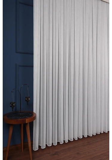 Arben Beymen Eteği Kurşunlu Modern Tül Perde / Ölçünüze Özel Dikim