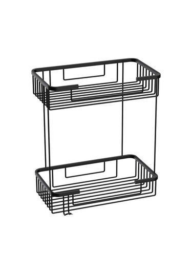 Deppot Plaza 25x15 Şampuanlık-2 Kat - Mat Siyah Çok Renkli