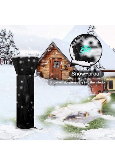 Springsun 210d Oxford Üstü Isıtıcı Koruması, Su Geçirmez Ve Uv Dayanıklı, Zıplayıcı Açılışlı Bahçe Isıtıcı Koruyucu Kılıfı 226x85x48cm