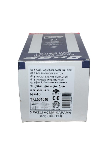 OPAŞ 5X40A 0-1 Kilitli Şalter