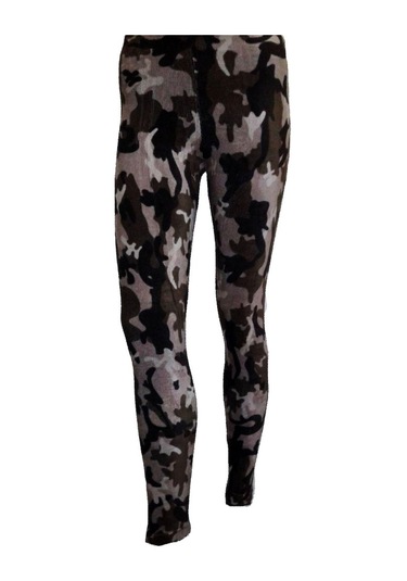 Besttrend Kadın Kamuflaj Fitilli Kadife Tayt (114)