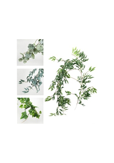 Wezone 1.7 Metre Yapay Yeşil Eğrelti Otu Sarmaşığı, Düğün Dekorasyonu İçin Dayanıklı Ve Kolay Kullanım