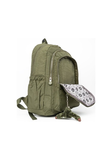 Çok Gözlü Maymun Figürlü Kırınkıl Sırt Çantası Haki-691 Haki