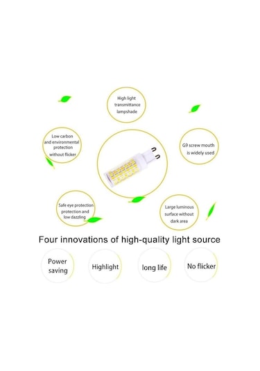 Beyaz Satış Led G9 Lamba Ampul Ac 220 V 3 W 5 W 7 W 2835 Smd Çip Seramik Led Ampul Avize Enerji Tasarrufu İçin Halojen G9 Değiştirin 3w