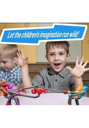 Işıksız Vantuz Yapışkan Teleskobik Robot Eğitici Figür Oyuncak