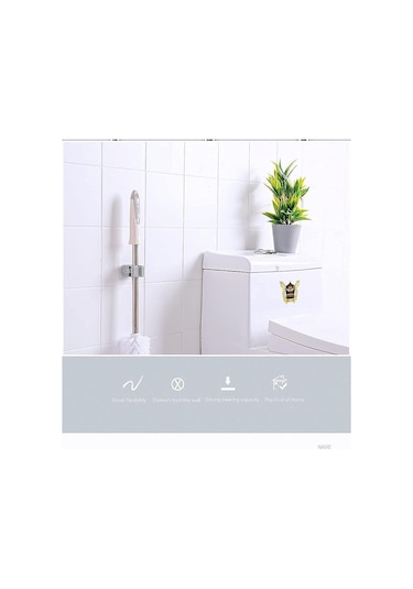 3b Trend 4 Adet Süpürge Mop Tutucu Duvar Kendinden Yapışkanlı Duvar Delme Gerektirmez Gri