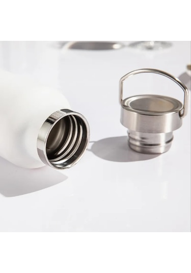 750 Ml Paslanmaz Çelik Tutacaklı Termos Matara -vakumlu Sızdırmaz Beyaz