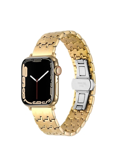 Watch 42mm Uyumlu Krd-86 Metal Kordon Zore Gold