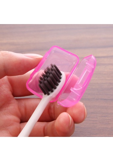 Küçük Ve Taşınabilir Seyahat Fırçası Kafası Koruyucu Kutu 5 Ahşap