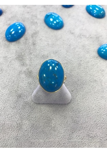 Turkuaz Taşlı Gümüş Yüzük 925 Ayar Taş (274399805)