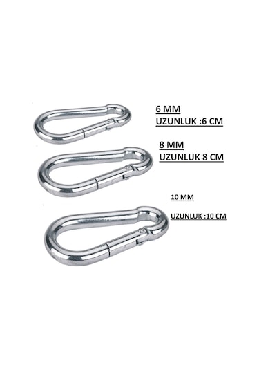 Karabina Galvaniz Salıncak Askısı 1 Adet Boyut Seçiniz (327229368)