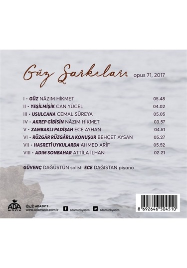 Fazıl Say Güz Şarkıları- Güvenç Dağüstün - Ece Dağ Istan (Cd)