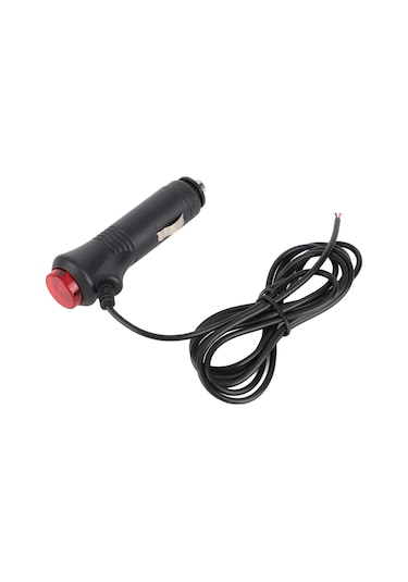 Geeroyoo Araç Sigara Çakmak Plugı 1.5m Kablolu, Anahtar Tuşlu, Kırmızı Led Gösterge, 10a Sigorta İle Aşırı Yük Koruma, 12v/60w