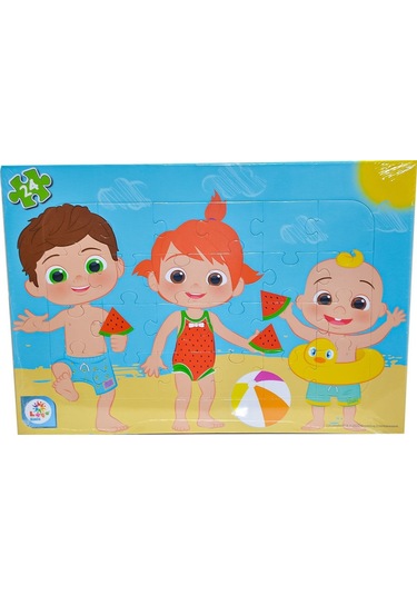 Utku Oyuncak Co7793 Cocomelon 24 Parça Frame Plaj Puzzle