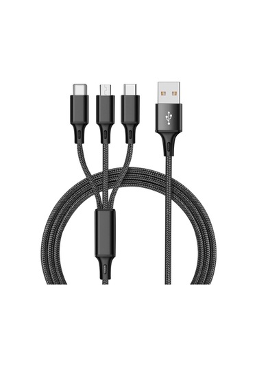 Usb Kablosu İphone Uyumlu 12 11 Xs X 8 7 6 Şarj Şarj Cihazı 3 İn 1 Mikro Usb Kablosu Usb Tip C Cep Telefonu Kabloları Samsung Uyumlu S9