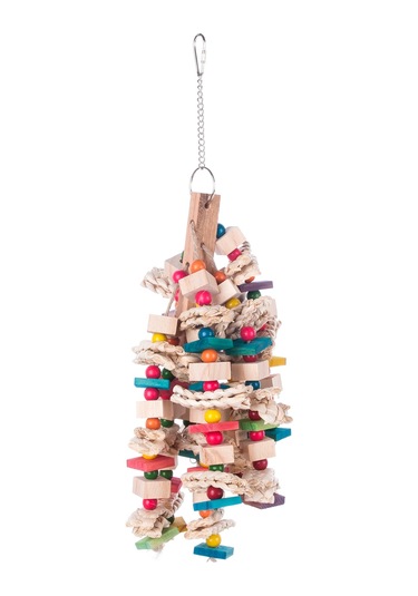 Vkemall Orman Ağaç Ve Mısır Kabuğu İle Yapılmış Papağan Diş Ve Gagası Gıcırdatma Oyuncak - Orta Ve Büyük Boy Kanatlılar İçin Dayanıklı Ve Kolay Monte Edilebilir