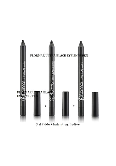 Flormar Ultra Black Eyeliner Pen 3'lü