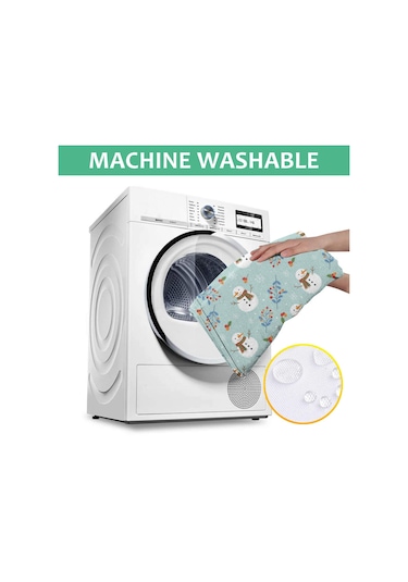 Noel Desenli Dikdörtgen Masa Örtüsü 60x120 İnç, Su Geçirmez Ve Leke Tutmaz-a72 Açık Pembe