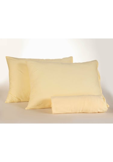 Doqu Home Penye Çarşaf Takımı Çift King Size - Sarı
