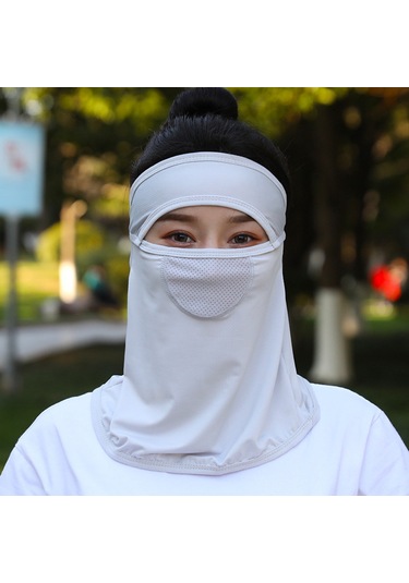 Geeroyoo Yaz İçin Esnek Ve Nefes Alabilir Güneş Koruyucu Yüz Maskesi, Uv Koruma İle Rahat Kullanım, Bisiklet Ve Açık Hava Aktiviteleri İçin İdeal Gri