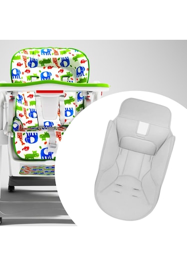 Suntek Bebek Yemek Sandalyesi Örtüsü Pu Deri Açık-gri