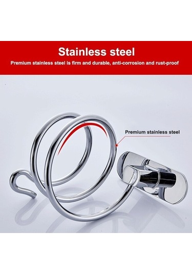 Joyhub Saç Kurutma Makinesi Tutucu Banyo Aksesuarları Saç Kurutma Makinesi Askı Paslanmaz Çelik Ev Organizatör Raflar Depolama Duvara Monte Banyo Rafları Banyo Rafları Yjbzaj