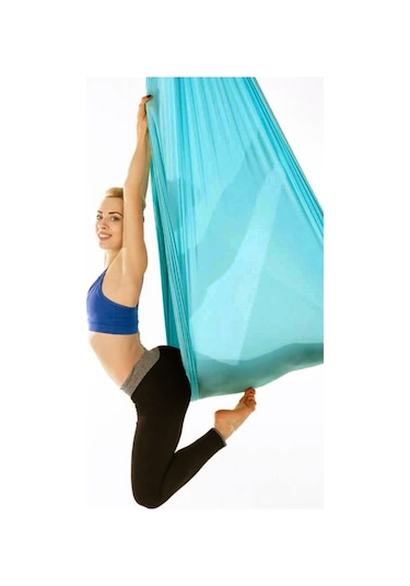 Bundera Yoga Fly Hamağı Mavi - Tavana Askılı Mavi