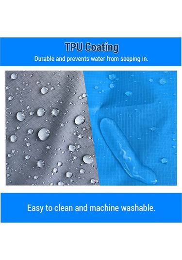 Fosenze Tpu Kaplama Su Geçirmez Çadır Matı - 140x200cm Yıldız Desenli, Katlanabilir, 4 Çivi İle Rüzgar Dayanıklı, Temizlenmesi Kolay Piknik/plaj Matı Çok Renkli