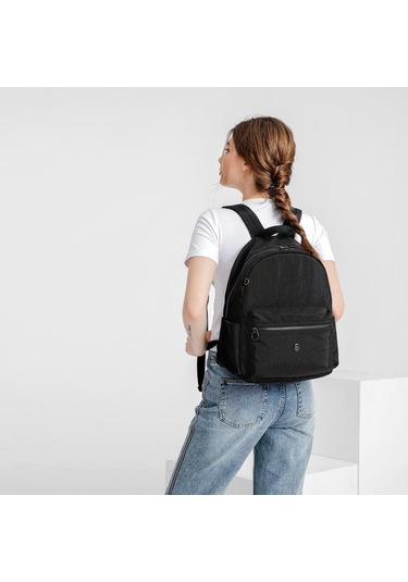 Nano Metalik Kumaş Kadın Sırt Çantası Smart Bags 3086 K.Gri