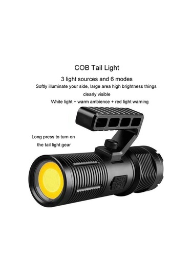 Wondernest Xhp160 Teleskopik Yakınlaştırma Arama Işığı Çift Kafa Taşınabilir Açık Hava Led El Feneri Çok Renkli