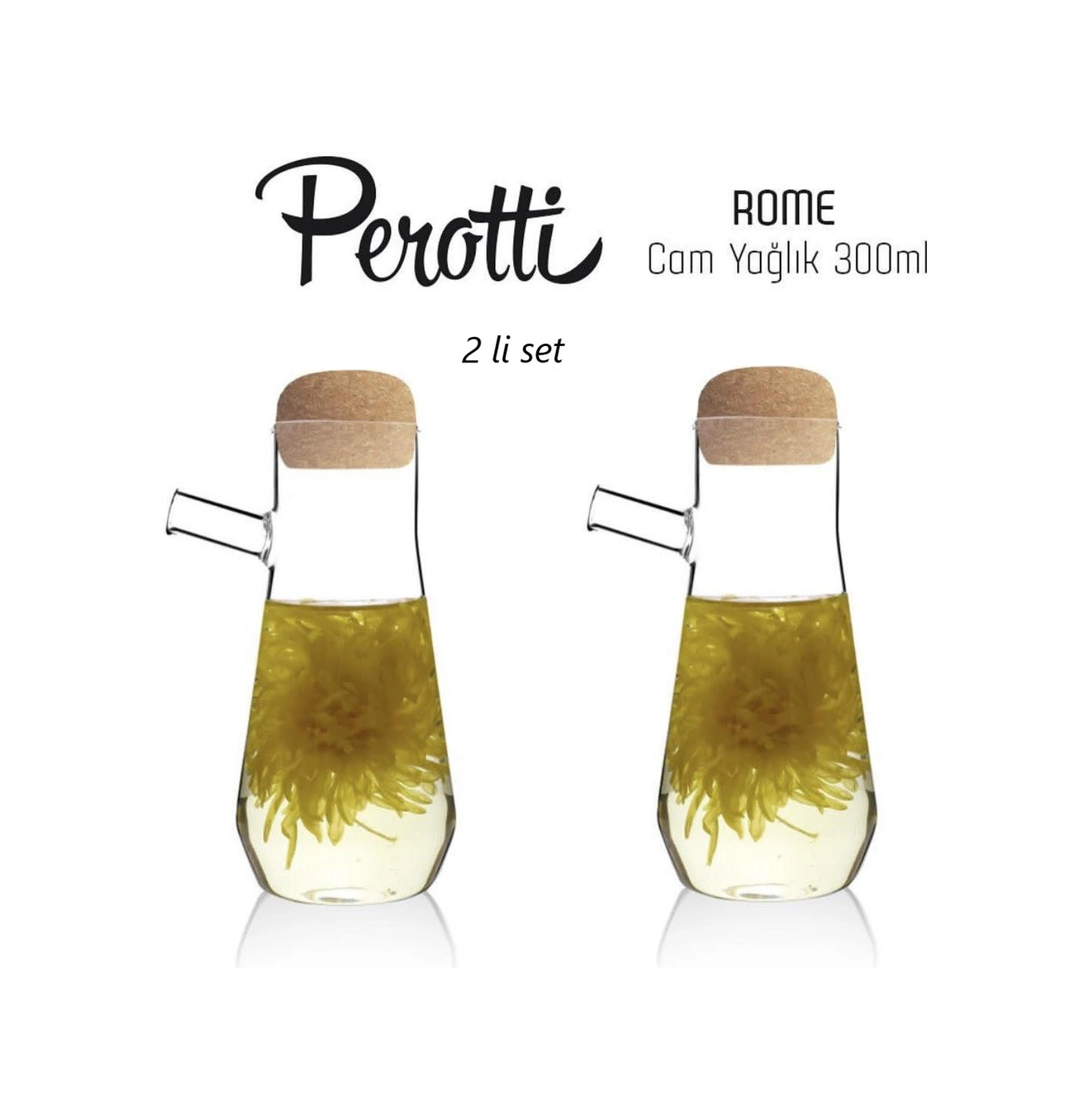 Perotti Rome Borosilikat Cam Yağlık - Sirkelik 300 Ml. 13348 Şeffaf