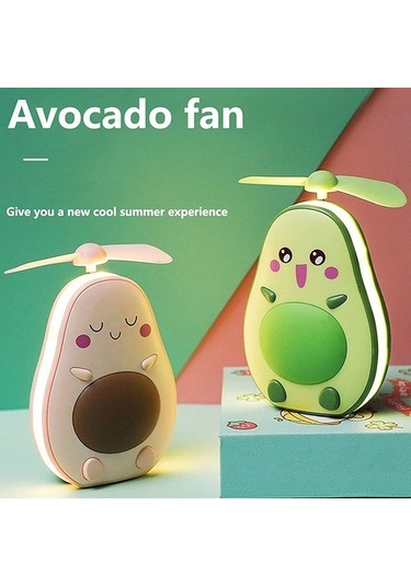 Avokado Şekilli Pratik Taşınabilir Usb Şarjlı El Fanı, Kahverengi 3179 Kahverengi