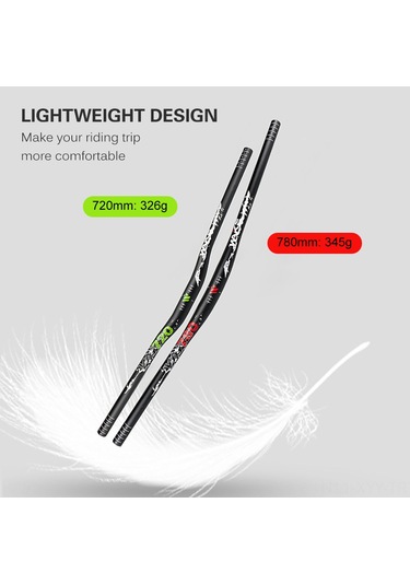 Yaleker Alüminyum Bisiklet U Çubuğu 780mm Yeşil - 31.8mm Çaplı, 345g Ağırlık, Ergo Fonksiyonel