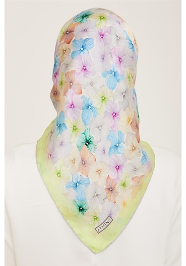 Armine Sura İpek Eşarp 24ya9108 82 - Desenli