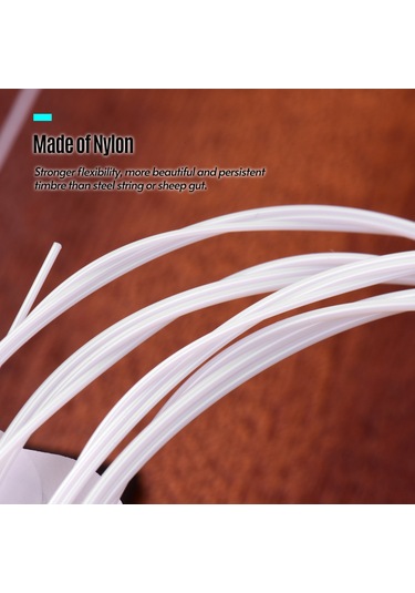 Yaozixa Konser Ukulele İçin Nilon Tel Seti, Yüksek Gerilimli, Ses Kalitesi İyileştirici, 4 Tel Ebgd Akortu, 0.024-0.037 İnç