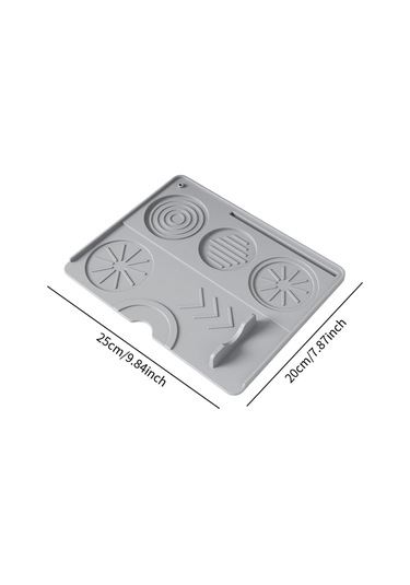 Homyl Espresso Tamper Mat Silikon Dayanıklılık Kahve Gri