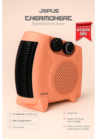 Jopus JO-FI001 2000 W Fanlı Isıtıcı Somon