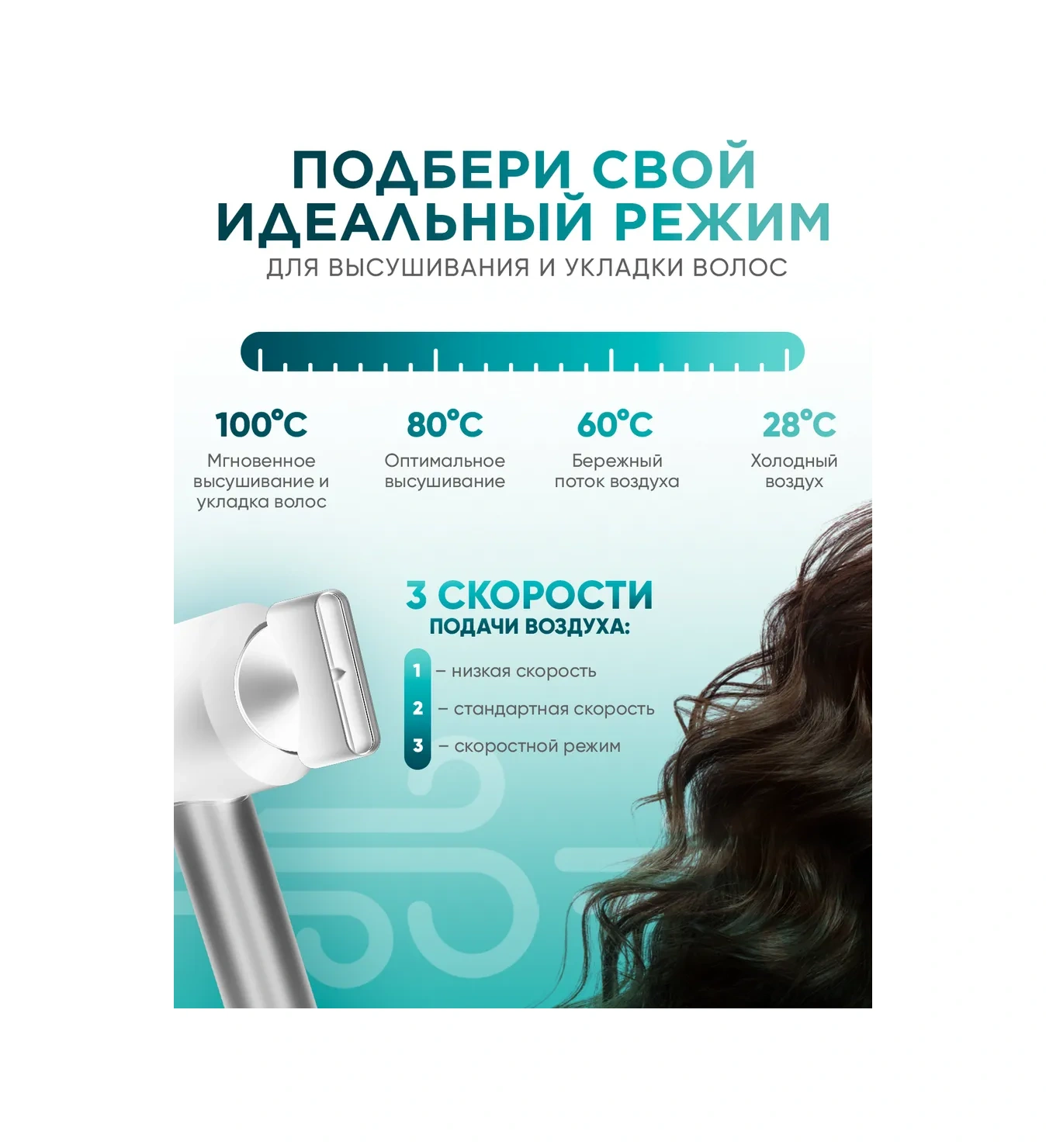 Welleya Profesyonel Küçük Saç Kurutma Makinesi, 5'i 1 Arada Aksesuarlı 360536795