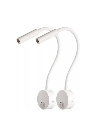 Reedark 360 Ayarlanabilir Led Duvar Lambası - 3w Usb Okuma Aydınlatma, 2'li Set Beyaz