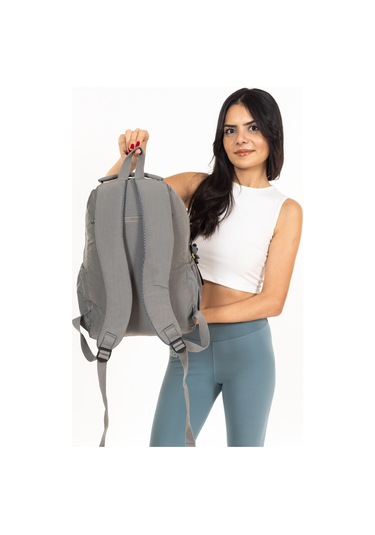 Modern Tarzda Su Geçirmez Krınkil Kumaş Okul Sırt Çantası Hafif, Konforlu Ve Fonksiyonel Tasarım - Gri Gri