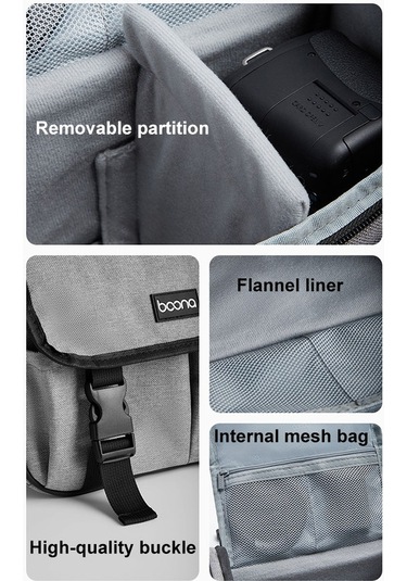 Baona Bn-h017 Fotoğraf Slr / Mikro Tek Çapraz Gövde Kamera Saklama Çantası, Renk: M Siyah Diğer