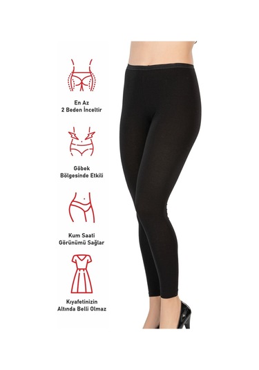 Siyah Mı Emay 1432 Modal Cotton Uzun Tayt SiYAH