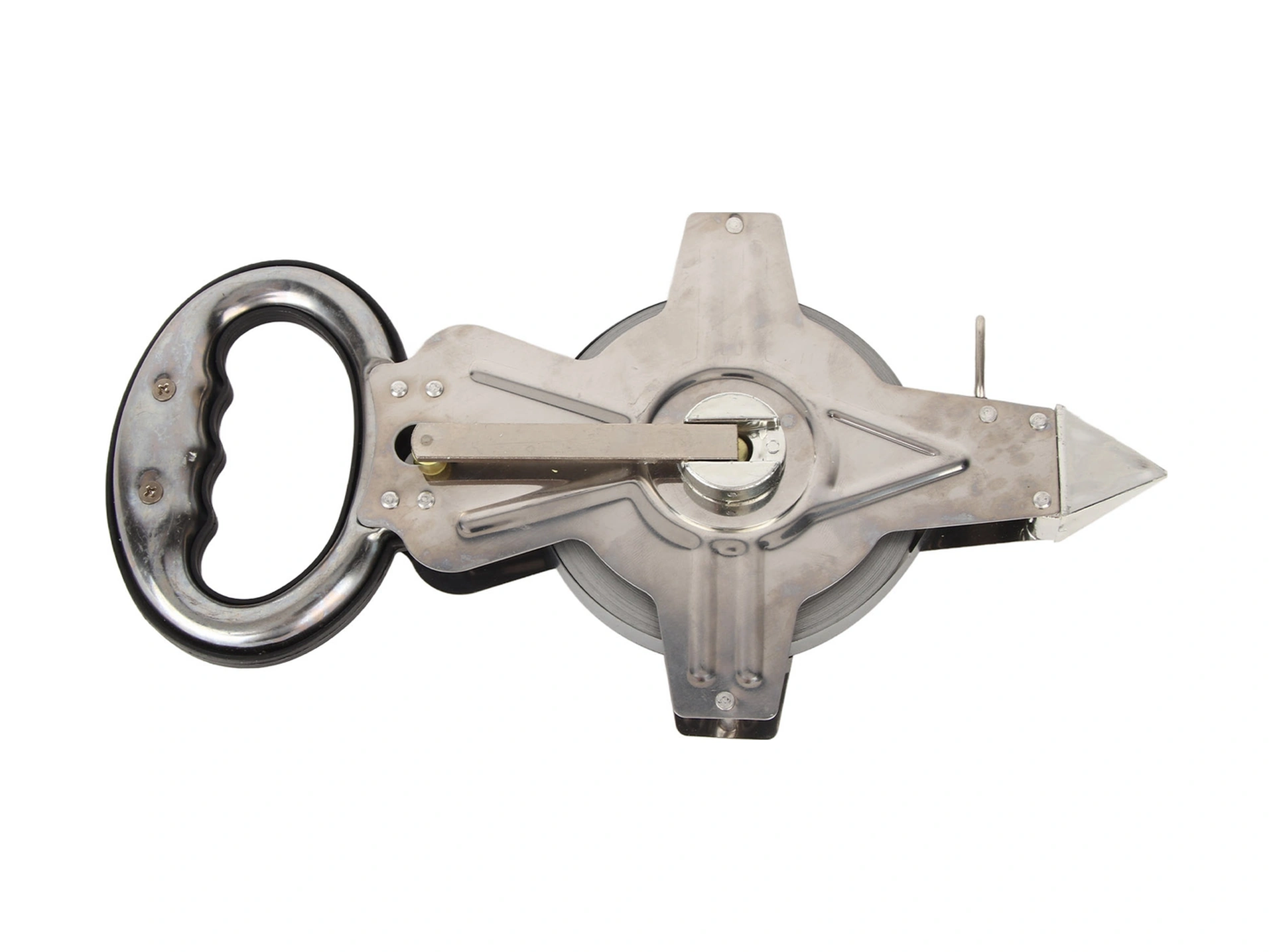 Tenfowee 50m Çelik Şerit Ölçücü, Ergonomik Tutamaklı, Dayanıklı Paslanmaz Çelik Kasa, İnşaat Ve Mühendislik Ölçümleri İçin Hızlı Geri Çekimli 50