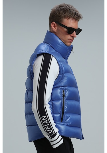 Lufian Peter Kaz Tüyü Erkek Yelek Saks 112130018100240